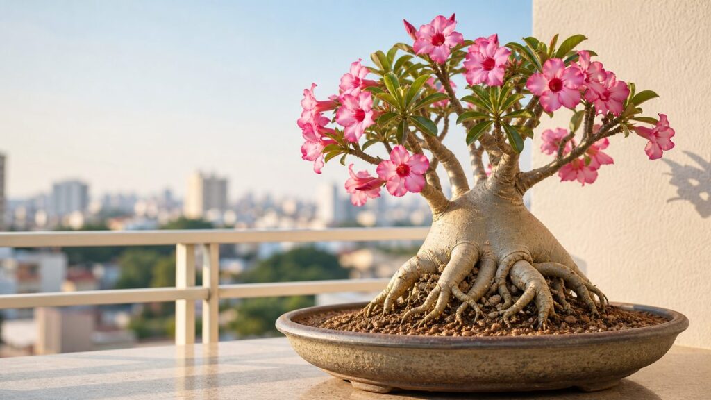 Como cuidar da flor-do-deserto: rega, sol e floração