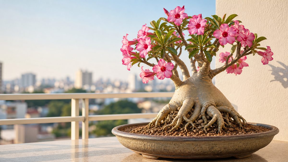 Como cuidar da flor-do-deserto: rega, sol e floração